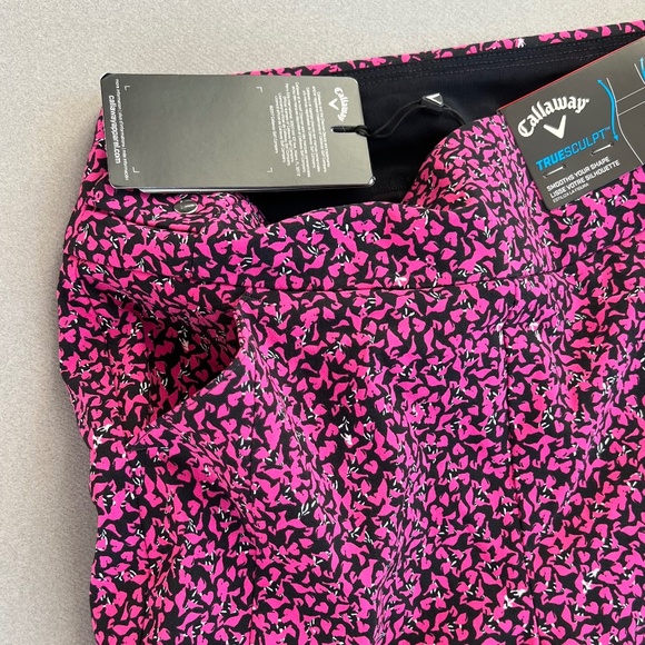 NWT-Callaway Multi Colored Pattern Womens TrueSculpt Pull-on Tech Golf Pant XS - Picture 4 of 10